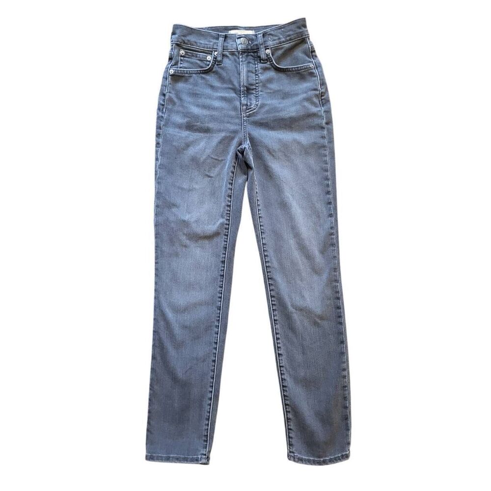 Madewell Jeans Women's 23 Washed Black Perfect Vintage Comfort Stretch Tapered - Picture 2 of 5